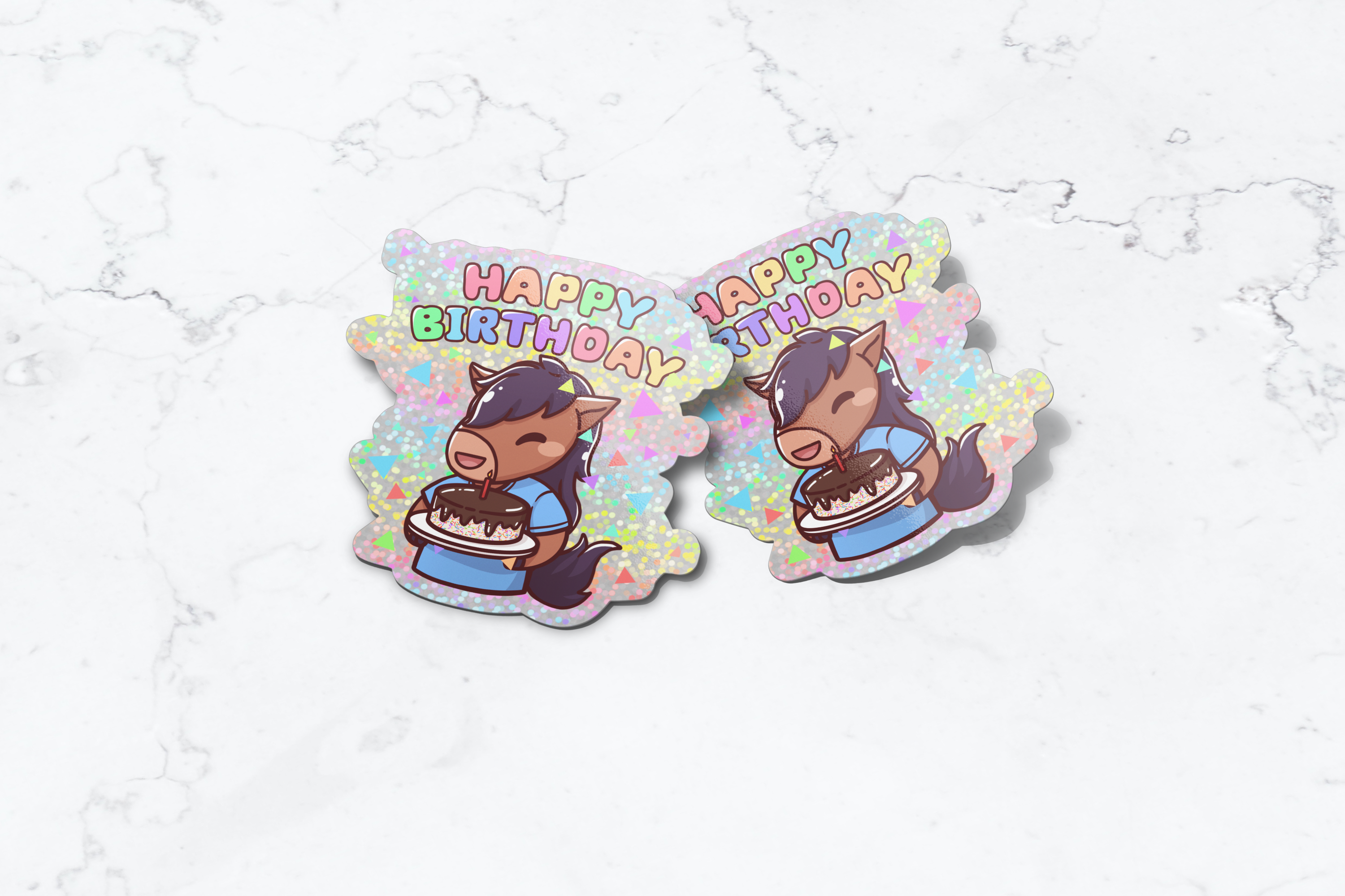Birthday Billy Sticker (Glitter)