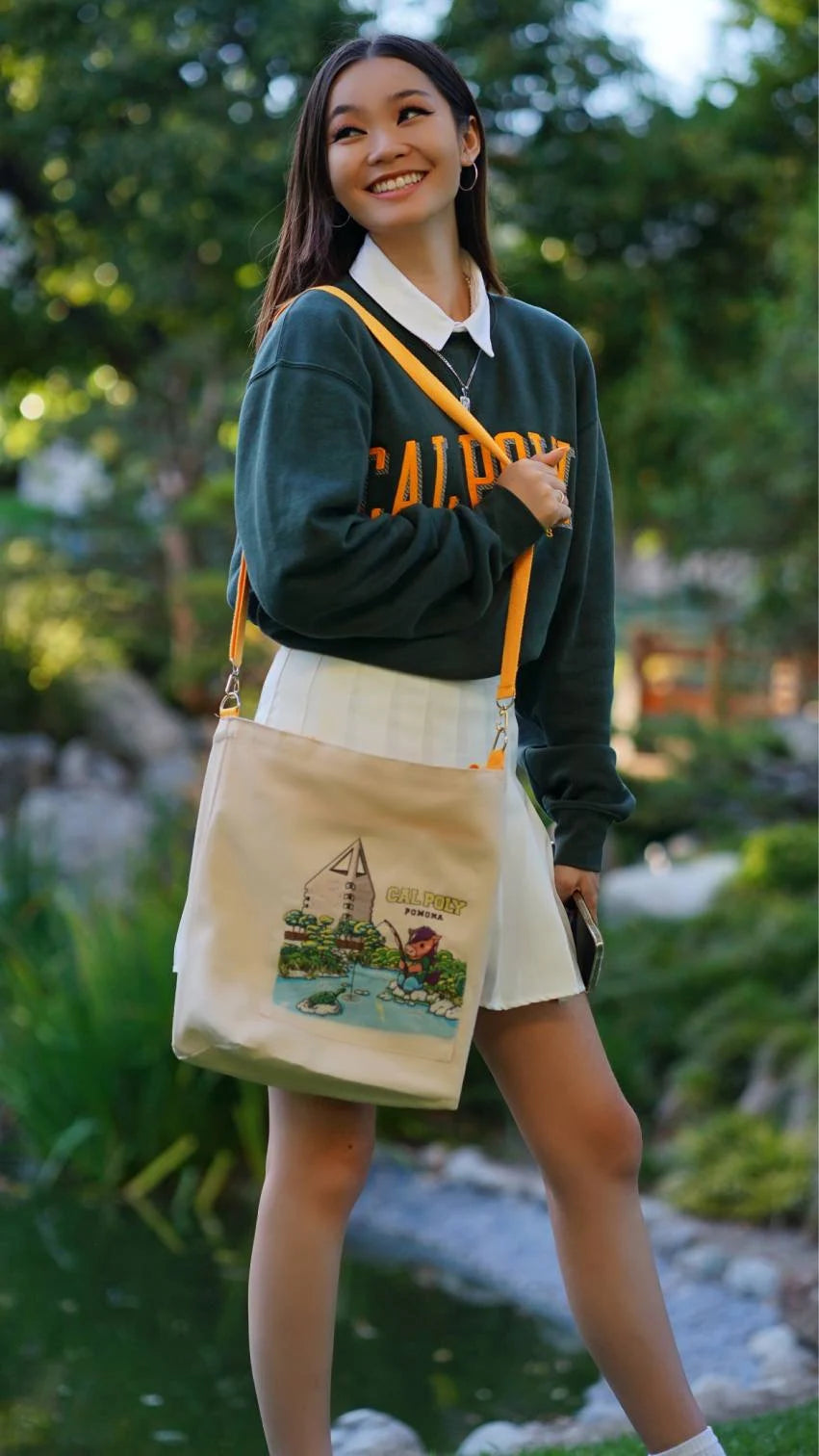 Japanese Koi Pond Canvas Tote Bag | Cal Poly Pomona