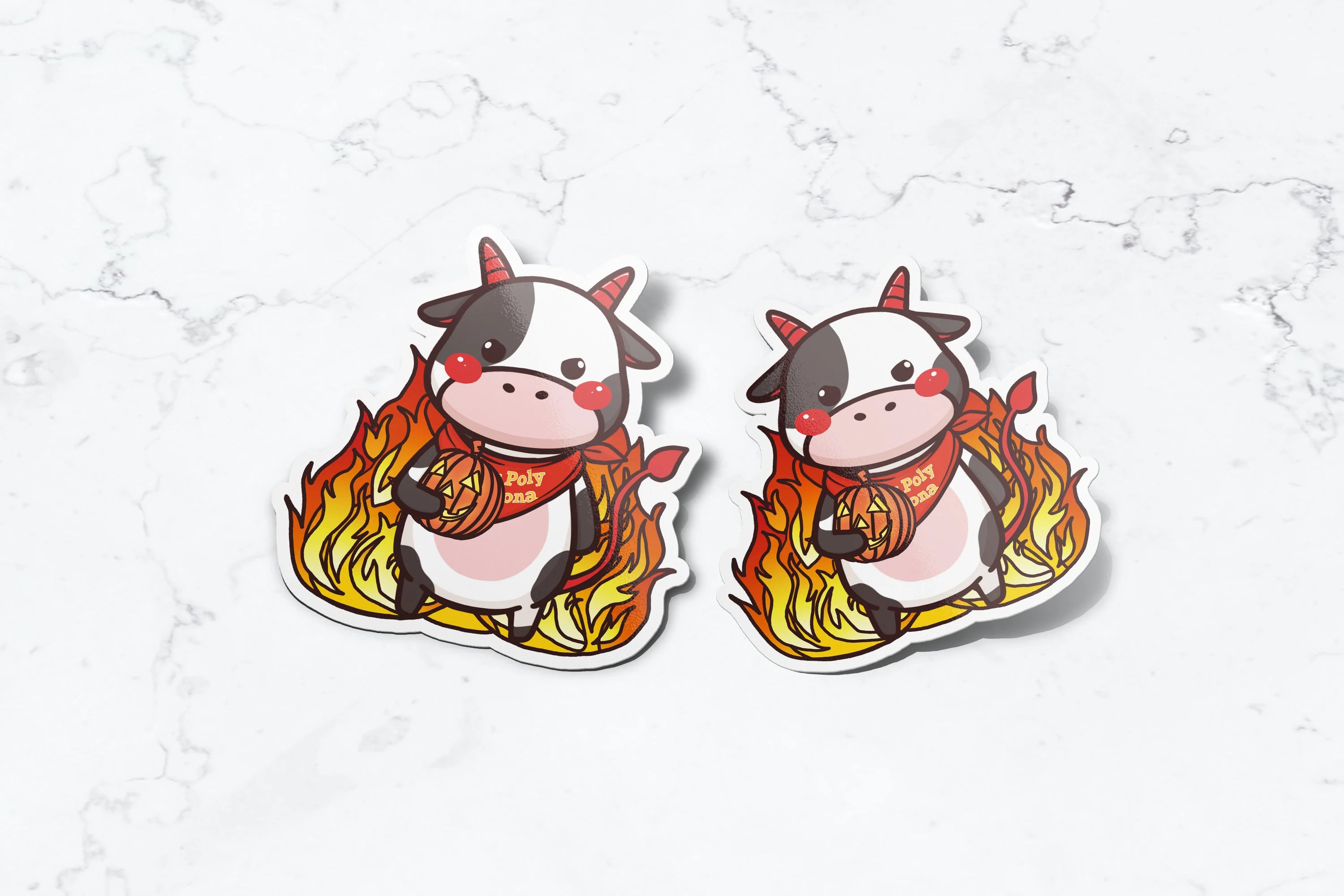 Devil Cow Sticker
