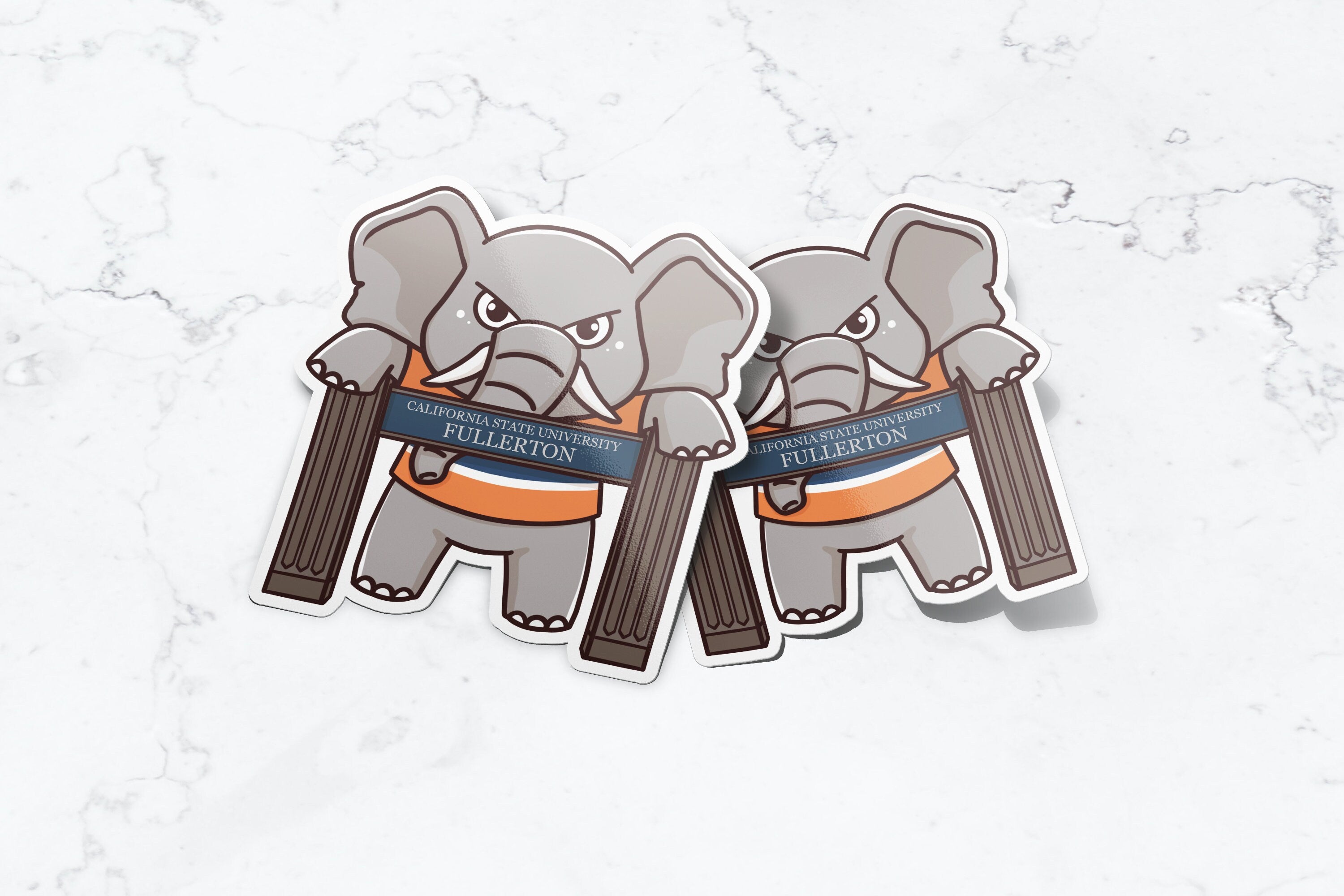 CSUF Chibi Tuffy the Elephant Sticker