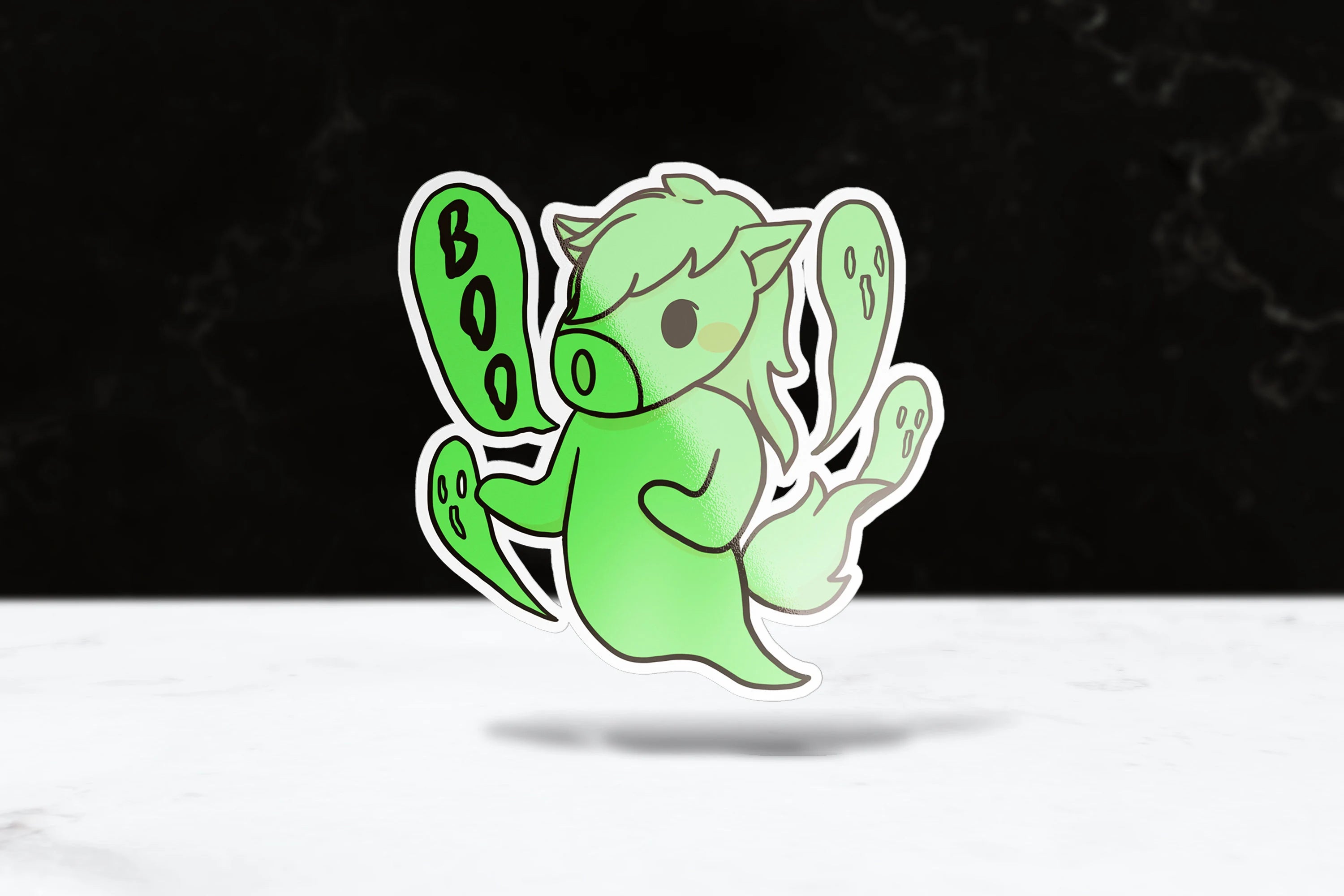 Glow-In-the-Dark Ghost Billy Sticker