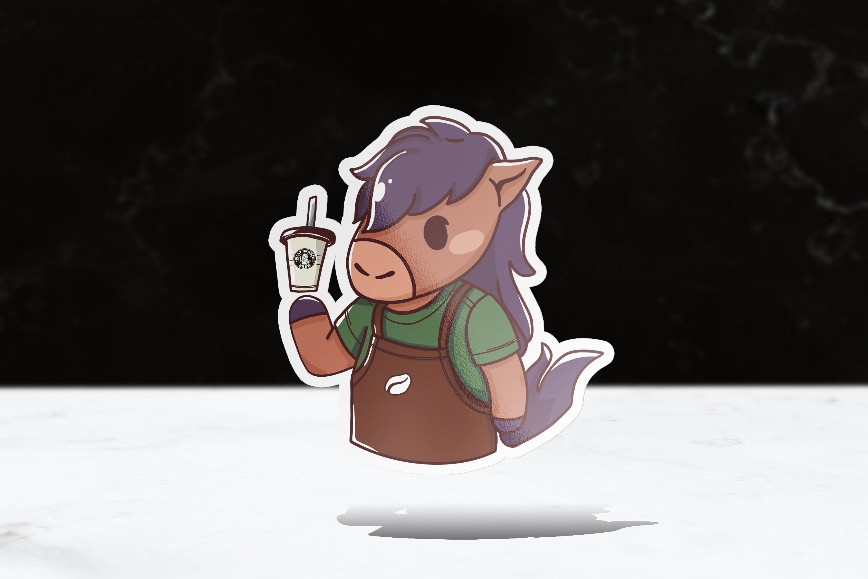 Billy Bronco Brew Barista Sticker