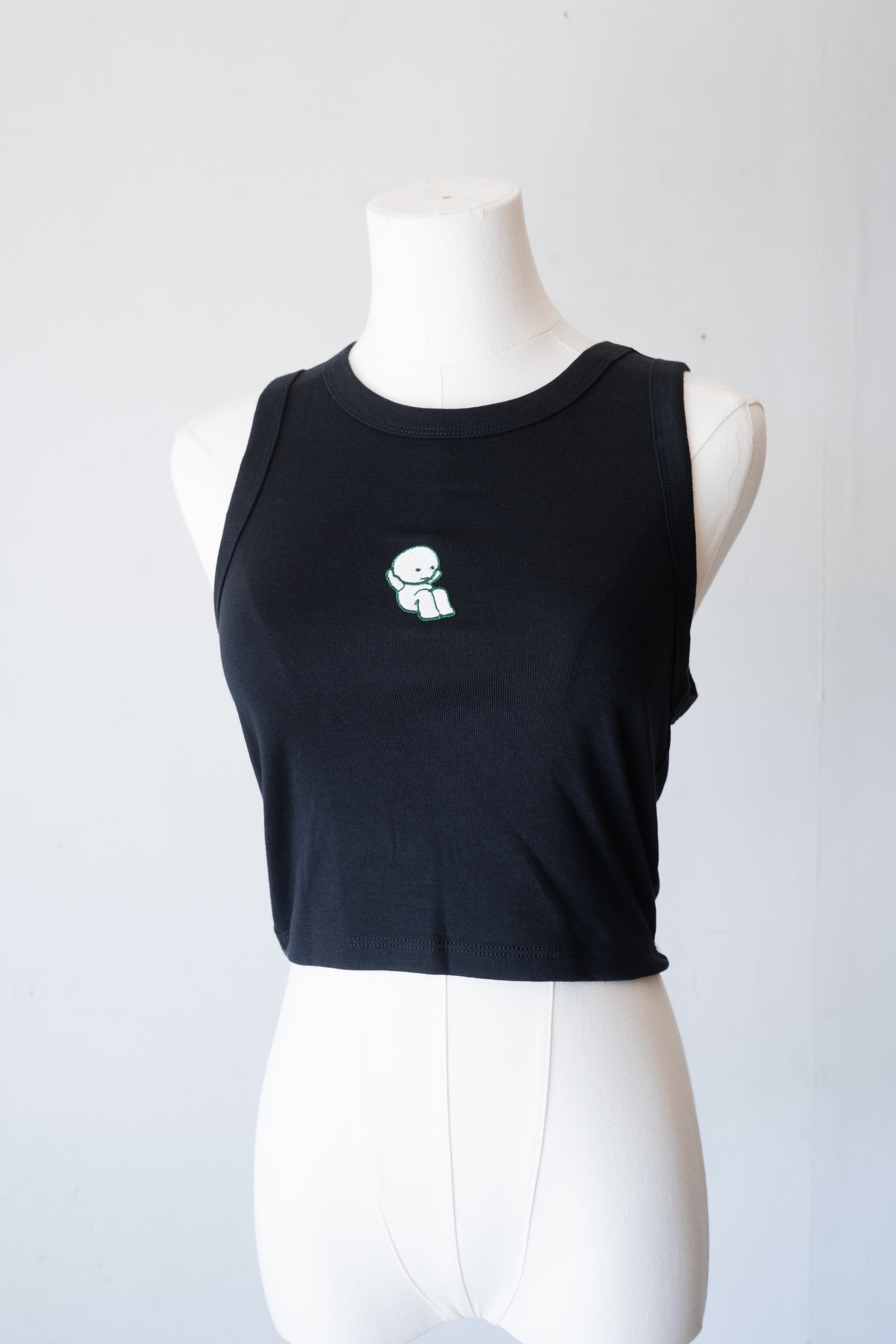 Pull-Up Smiski Tank Top (Black)