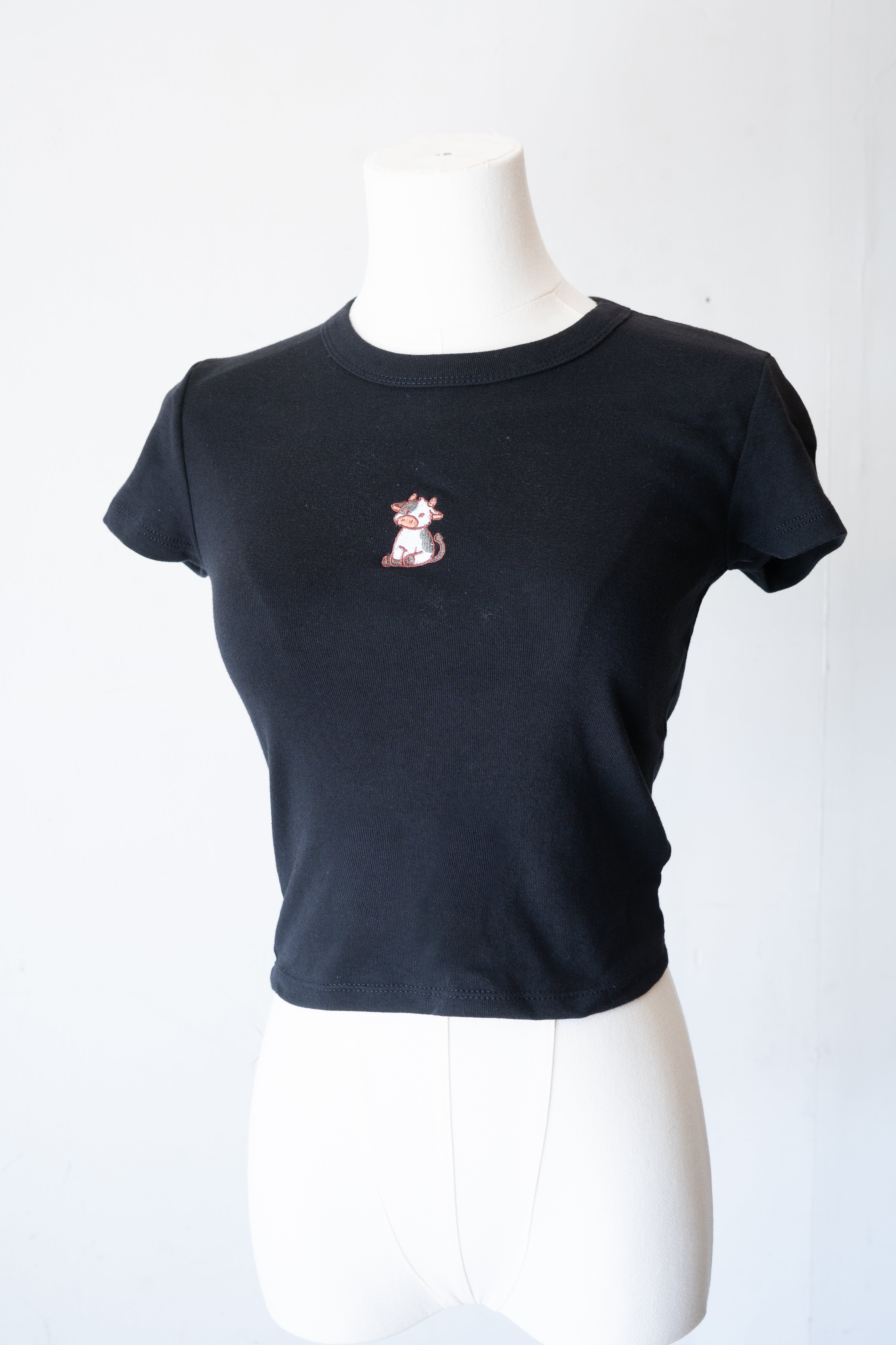 Cow Baby Tee (Black)